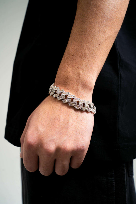 Iced Baguette Miami Cuban Link Bracelet