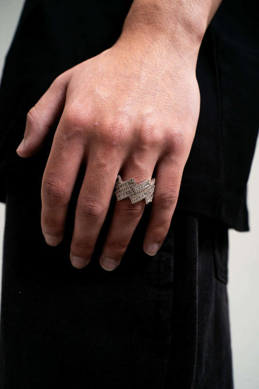 Iced Miami Cuban Link Baguette Ring