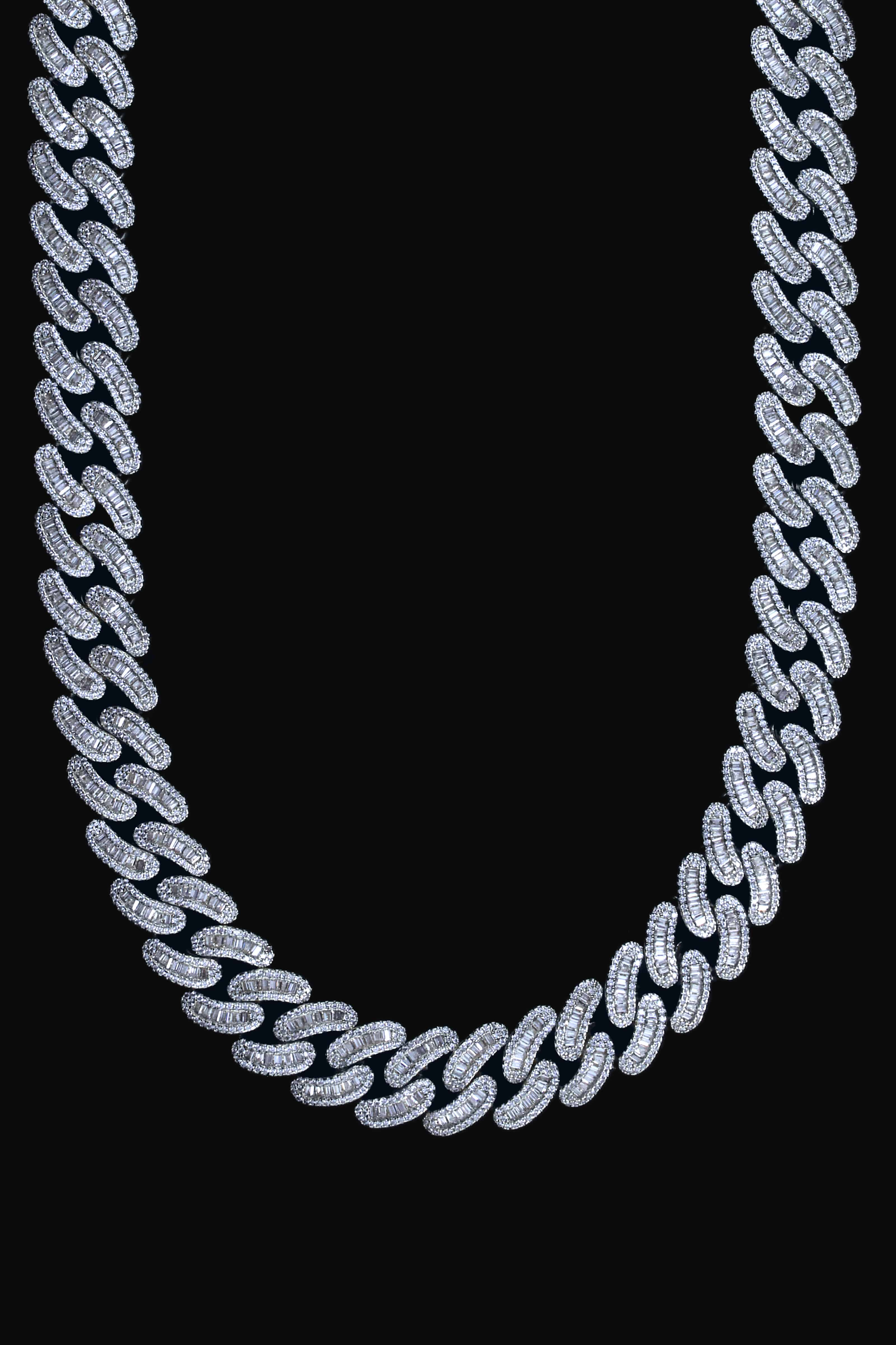 Iced Baguette Cuban Link Chain