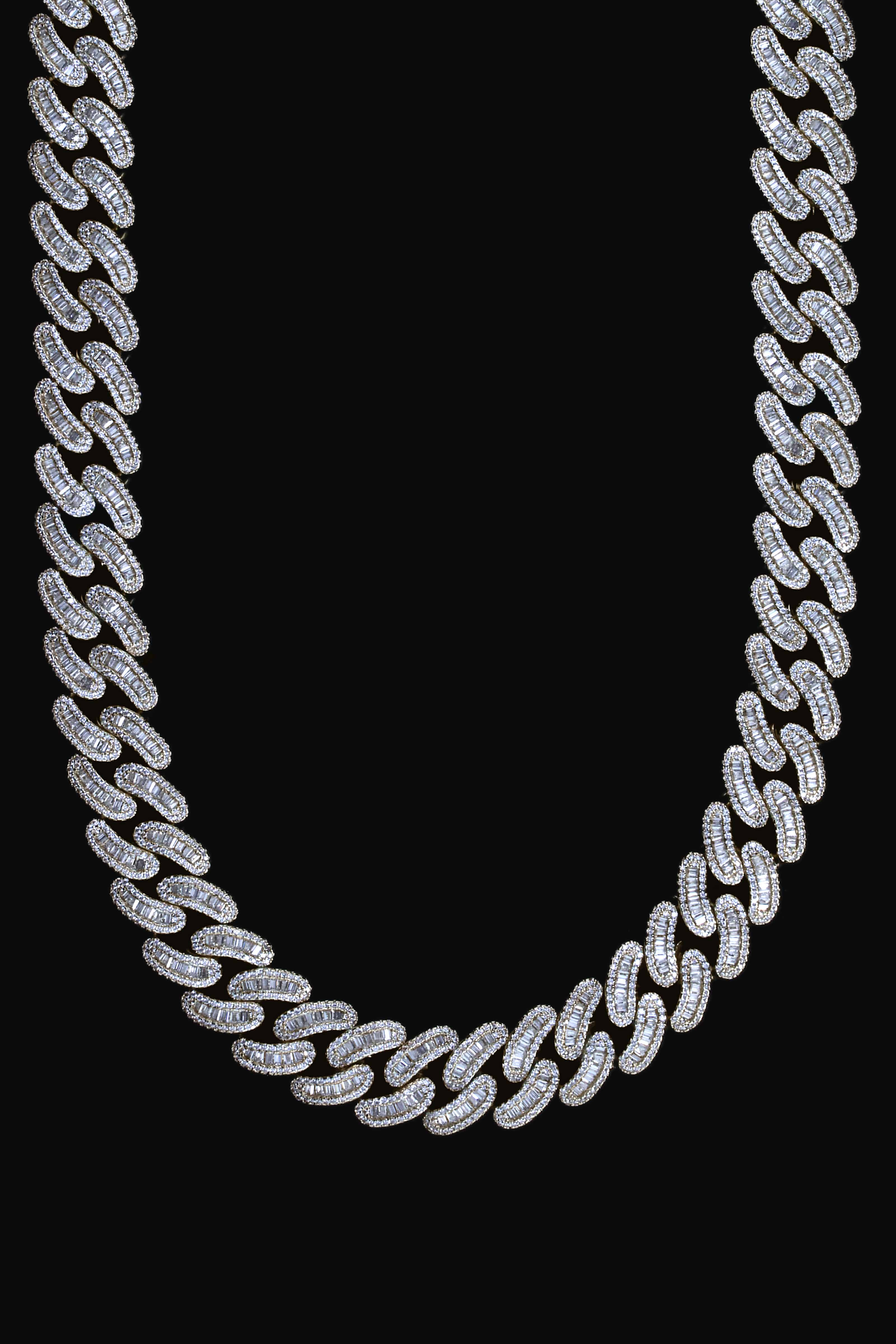 Iced Baguette Cuban Link Chain