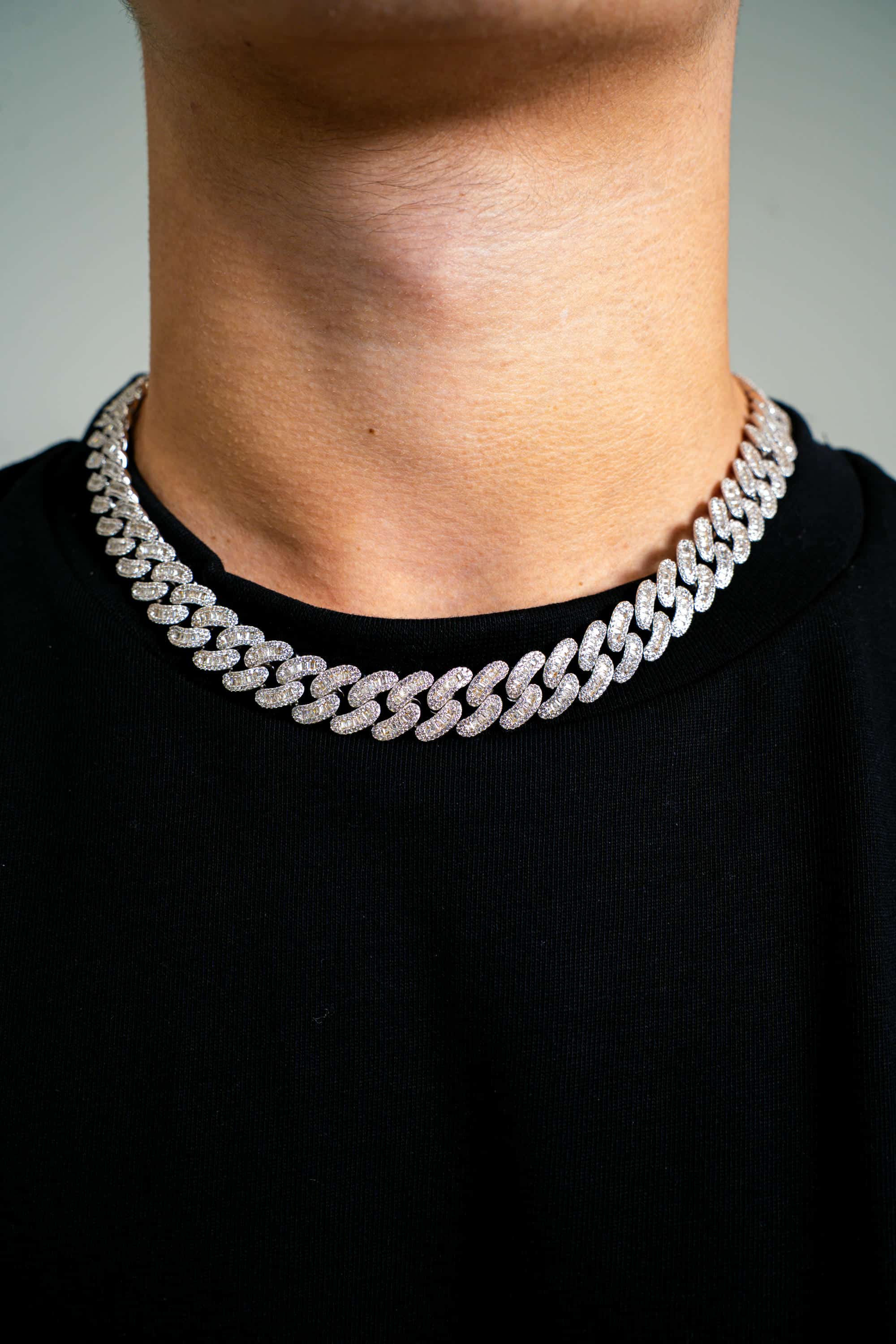 Iced Baguette Cuban Link Chain