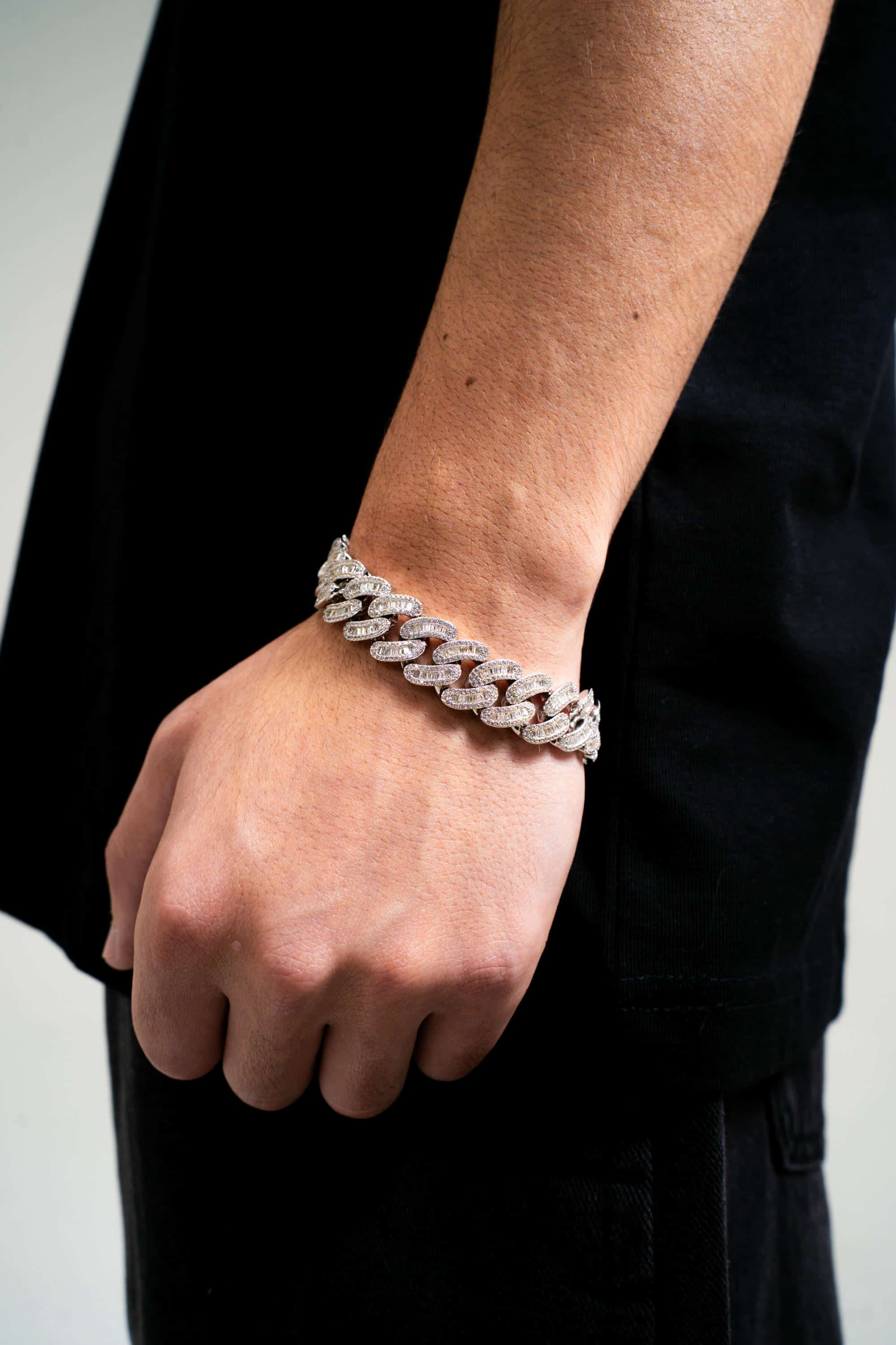 Iced Baguette Cuban Link Bracelet