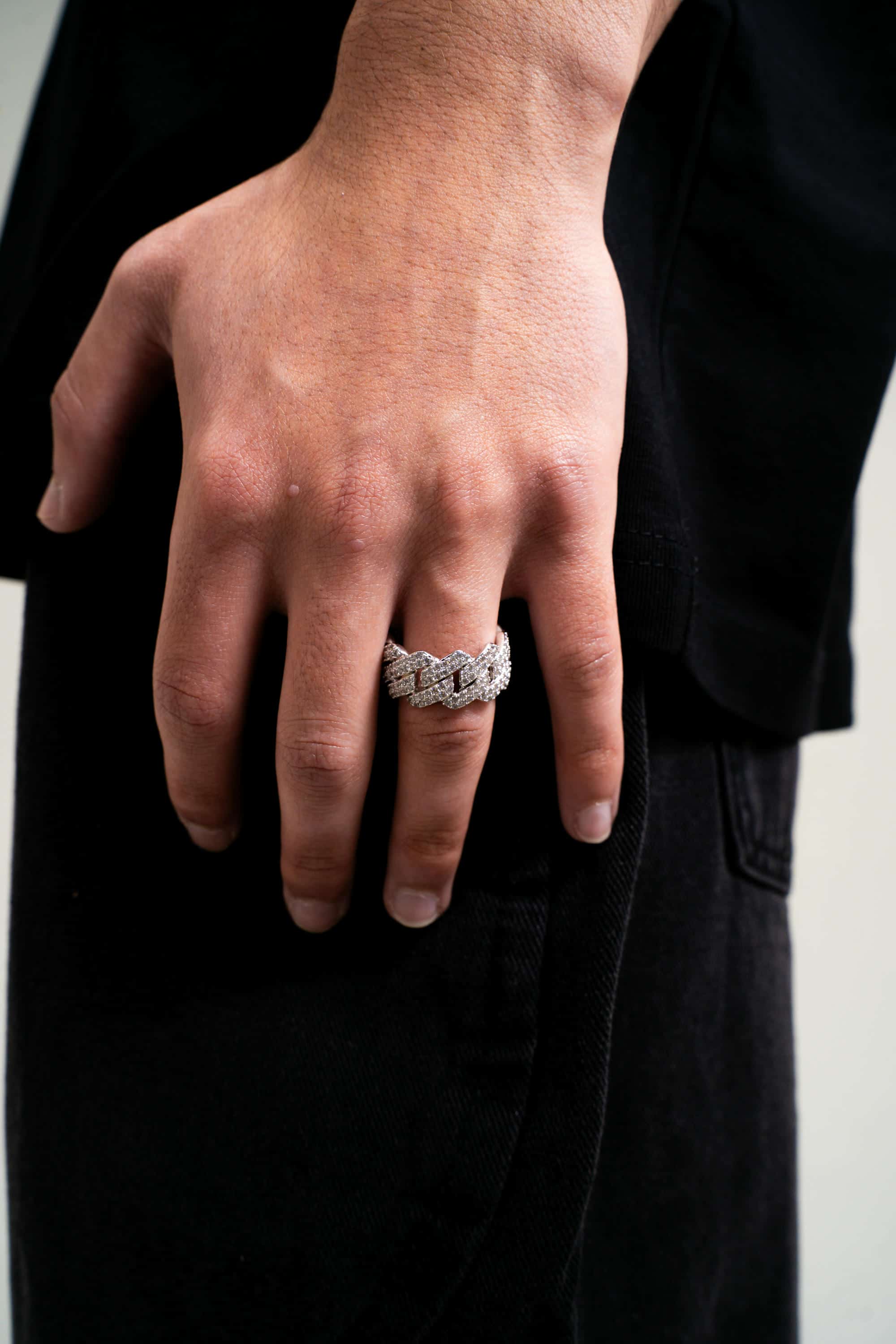 Iced Miami Cuban Link Ring