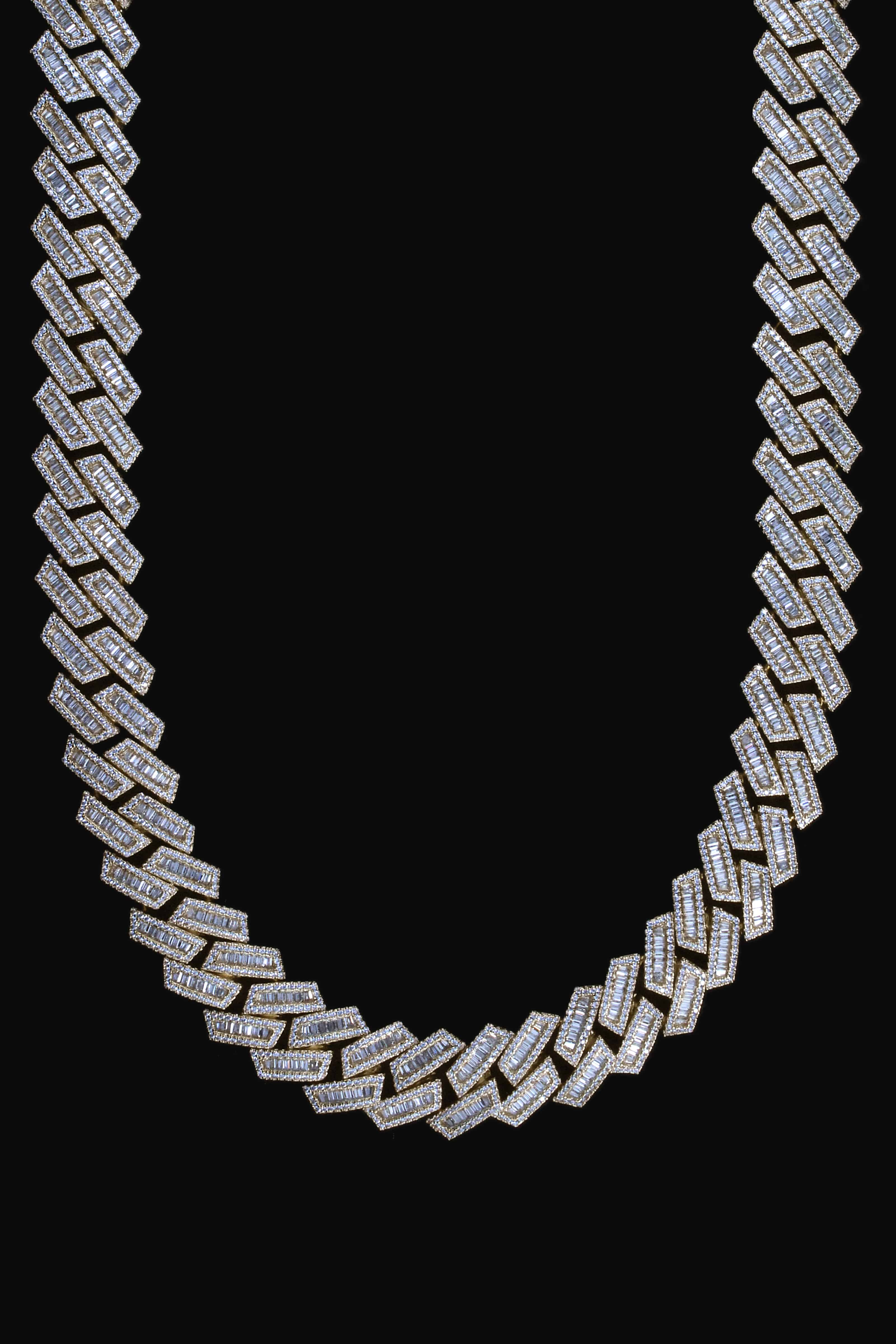 Iced Baguette Miami Cuban Link Chain