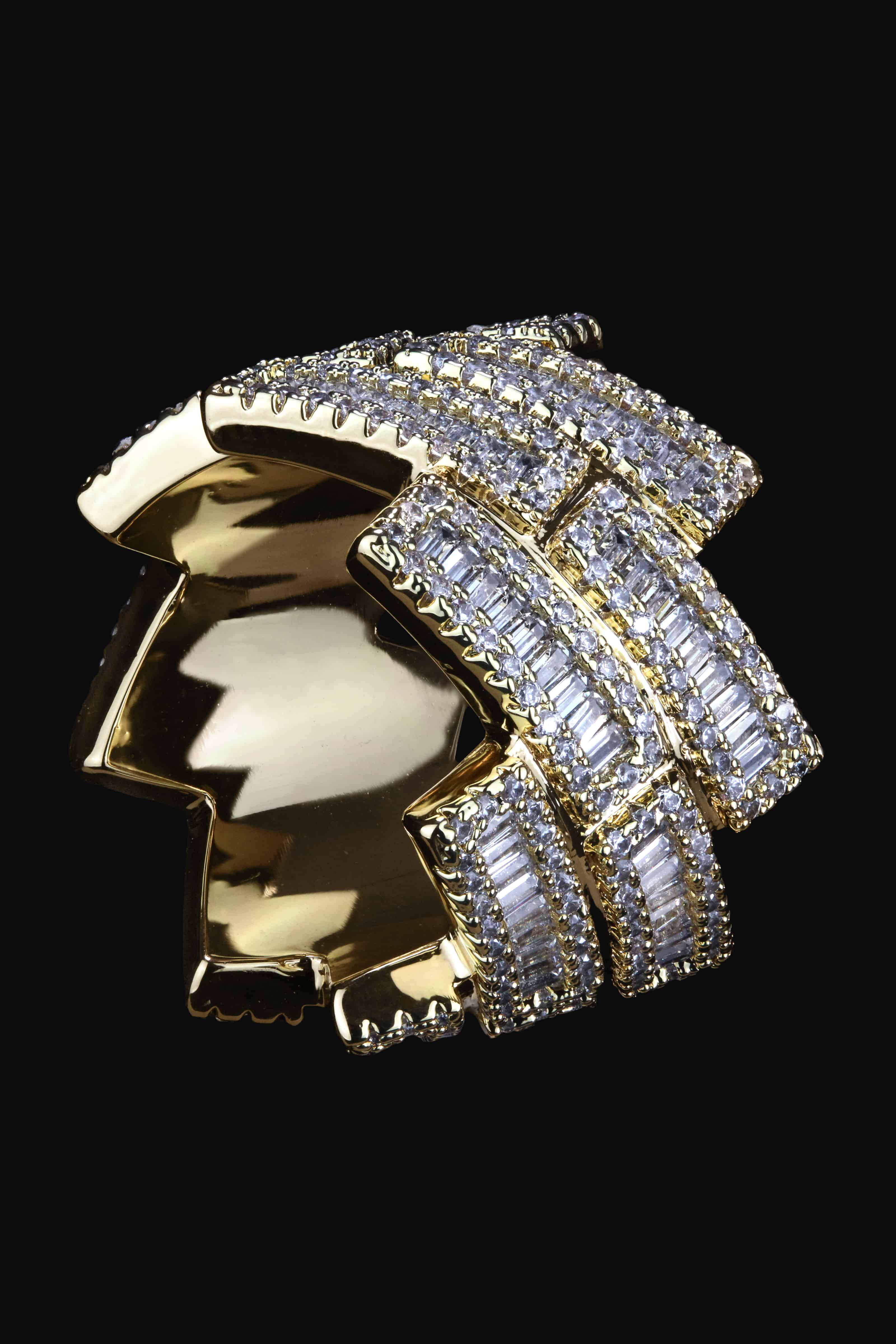 Iced Miami Cuban Link Baguette Ring