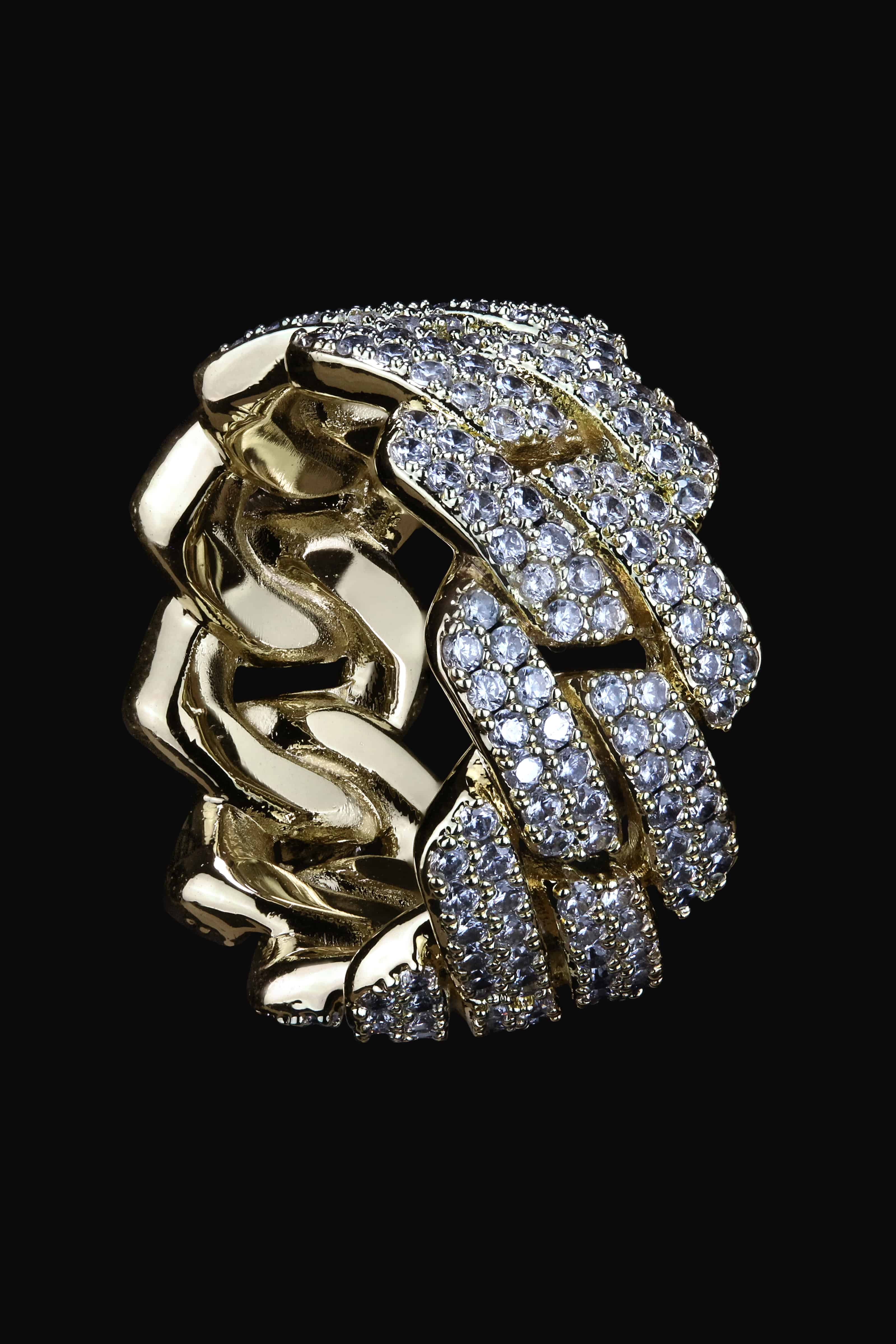 Iced Miami Cuban Link Ring